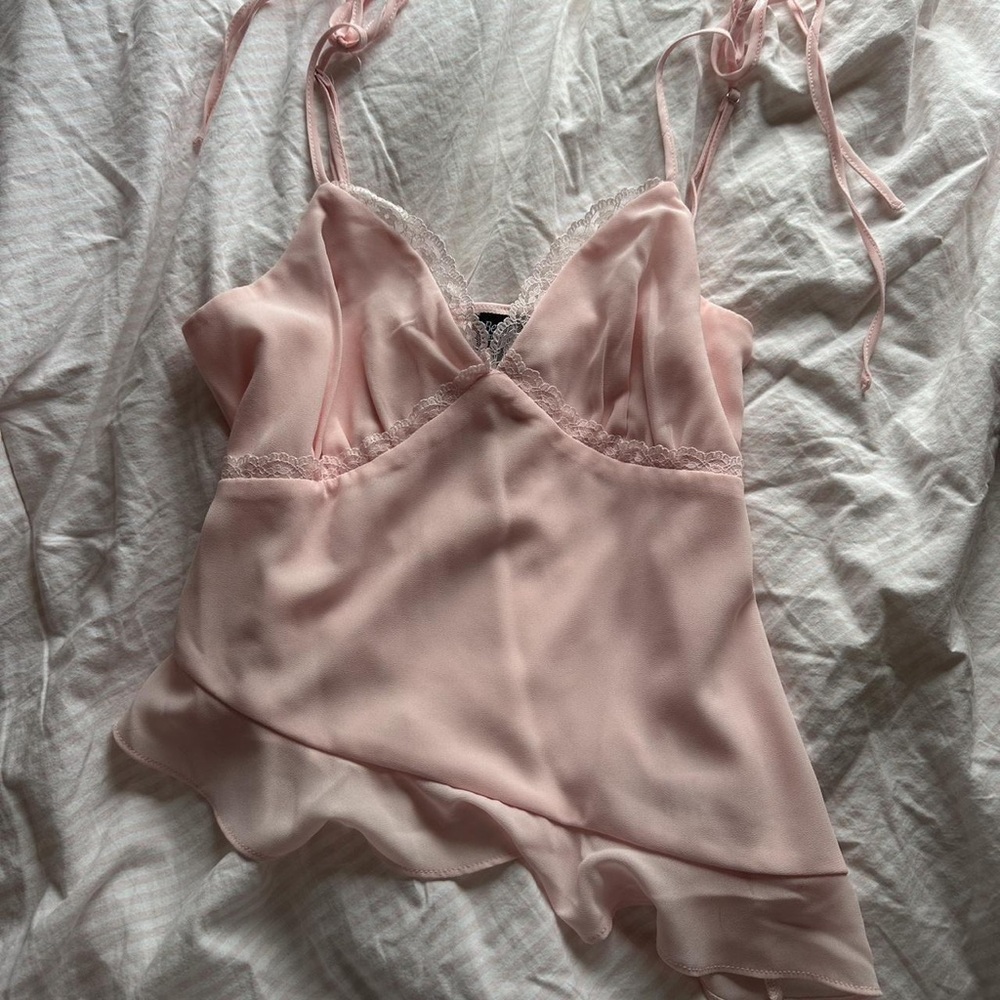 PacSun Pink Lace Trim Camisole